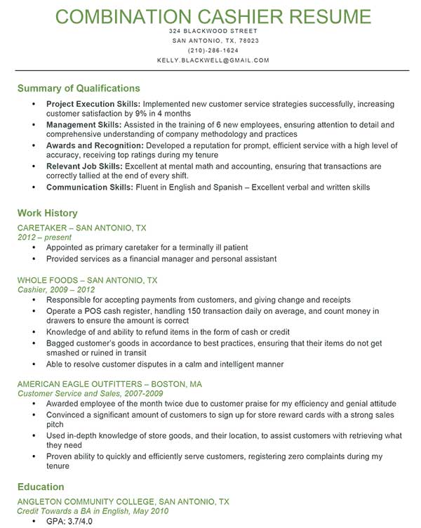 Summary of qualifications sample resume accounting