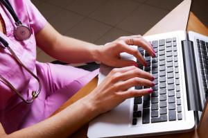 Nurse Using a Laptop