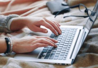 typing up a resume
