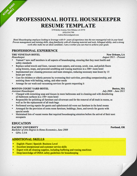 Proficient excel resume