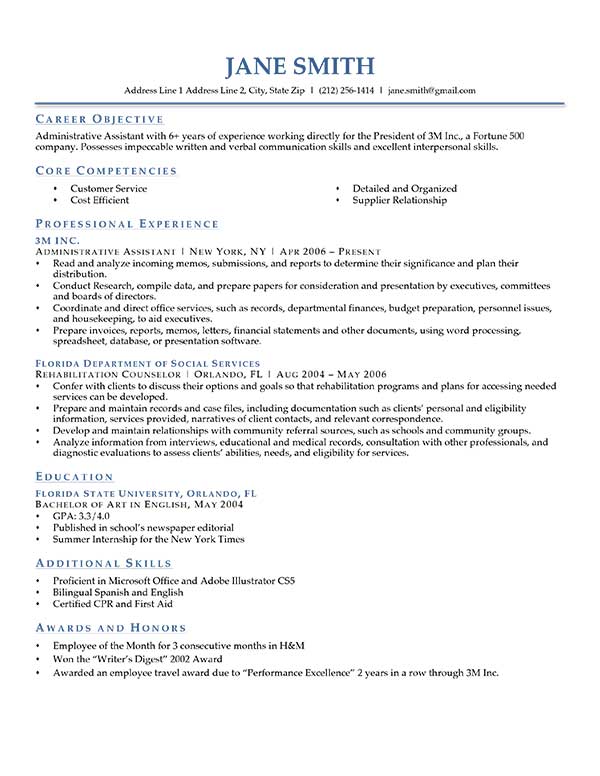Resume Objective For It Grude Interpretomics Co