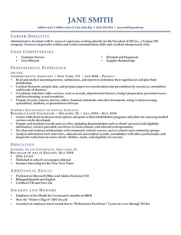 Put internship experience resume