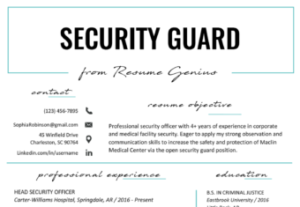 Security Guard Cover Letter | Resume Genius