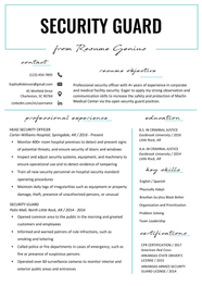 Security Guard Resume Sample Writing Tips Resume Genius