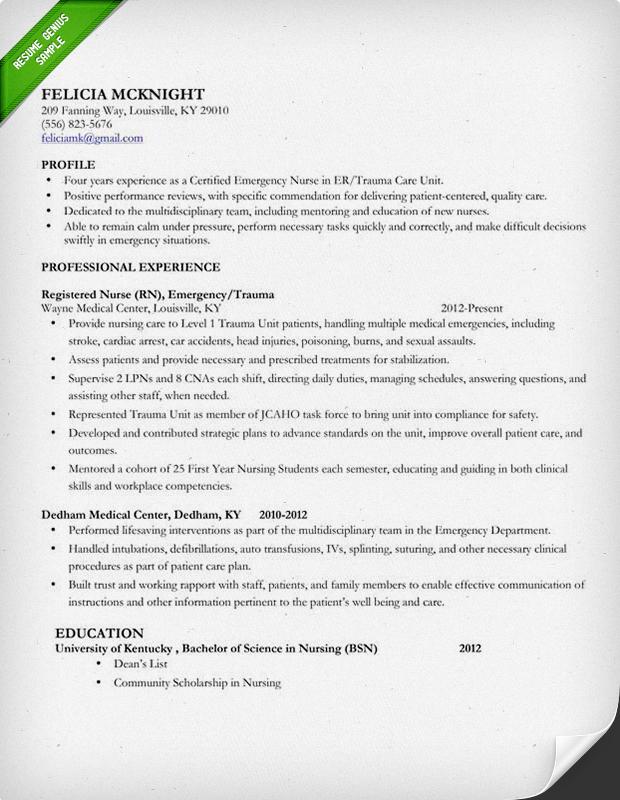 Nursing Resume Sample  Writing Guide  Resume Genius