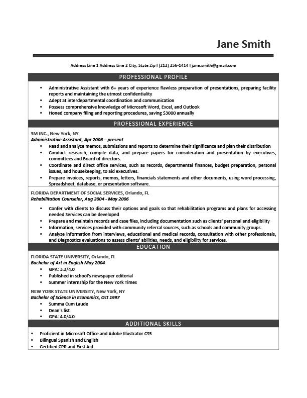 How To Write A Resume Profile Examples Writing Guide Rg