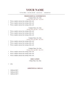 Resume exsample