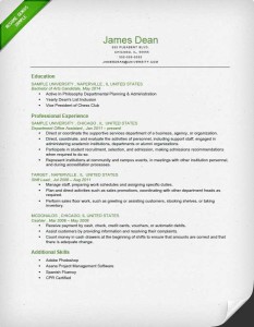 Student Reverse Chronological Resume Sample1 233x300