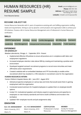 Human Resources Letter Templates from resumegenius.com