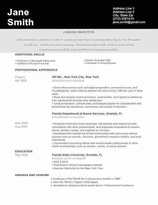 Pantheon Black Resume Template Graphic