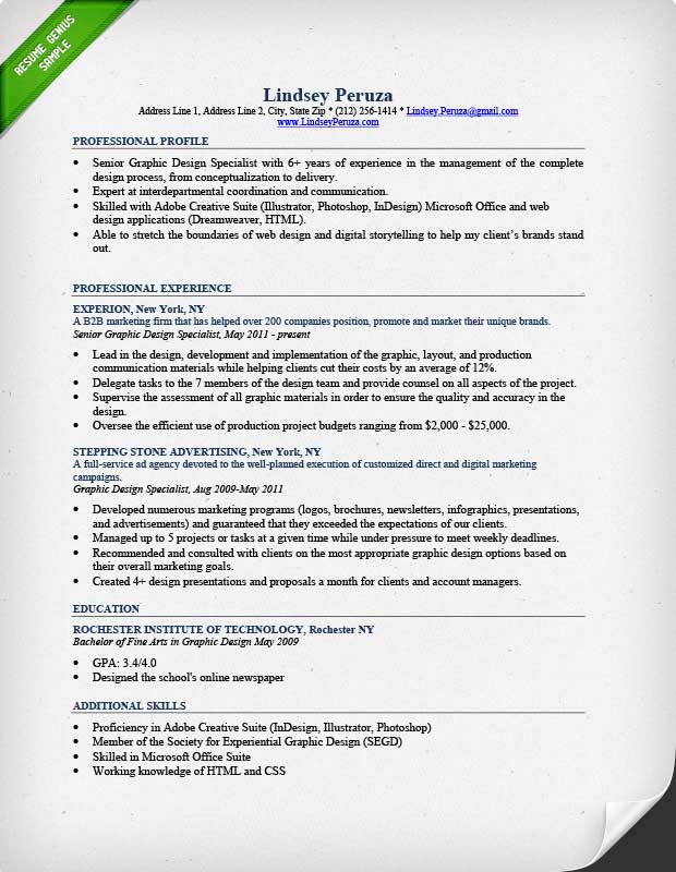 Senior game designer resume