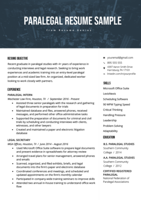 Legal Assistant Resume Example Writing Tips Resume Genius - 