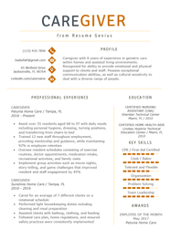 Caregiver Resume Example Writing Guide Resume Genius