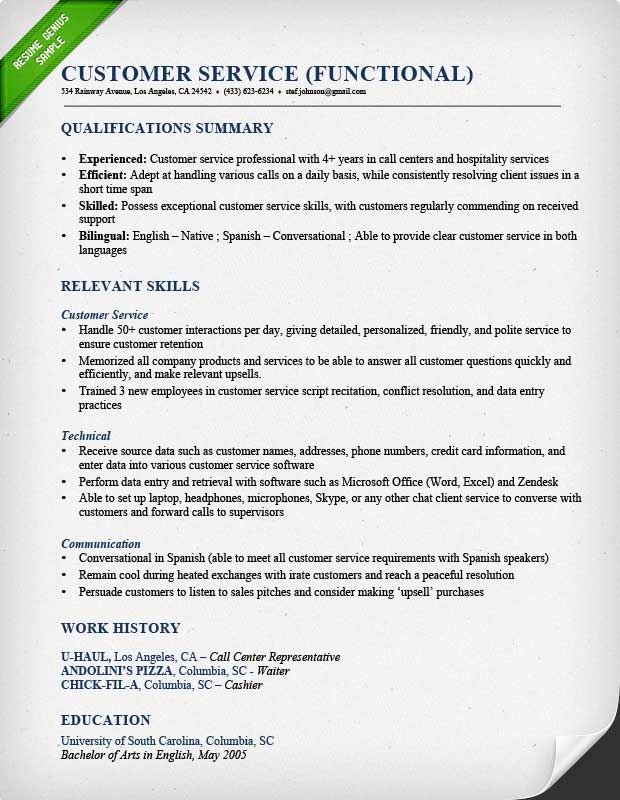 Customer Service Resume Samples  Writing Guide