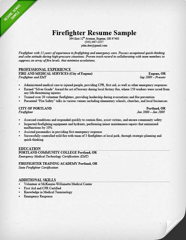 Fire prevention cover letter