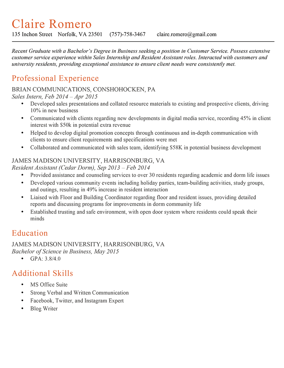 Second resume