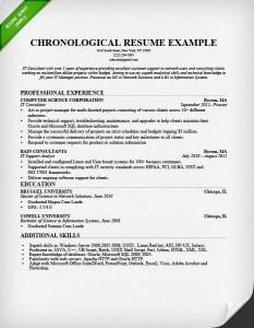 Resume example job date order