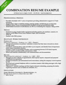 Combination of functional and chronological resume