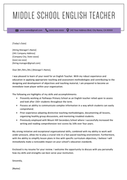 Teacher Cover Letter Example Writing Tips Resume Genius