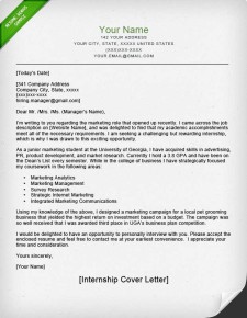 Internship Cover Letter Sample  Resume Genius