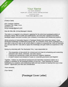 cover letter for entry level paralegal