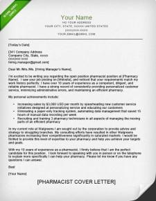 Pharmacist Cover Letter Sample | Resume Genius