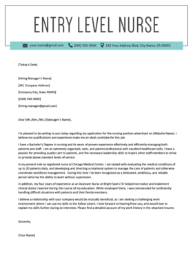 sample cover letters for resume cna