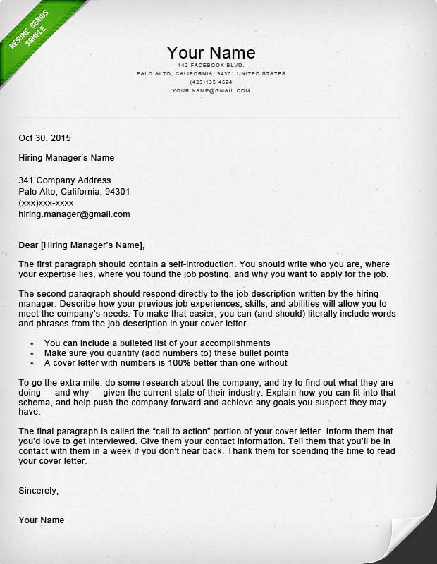 40 Battle-Tested Cover Letter Templates for MS Word ...