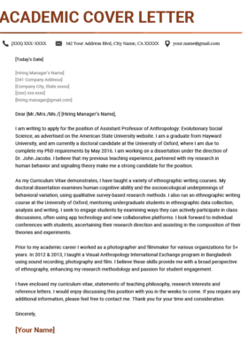 Research Assistant Cover Letter Example Resume Genius