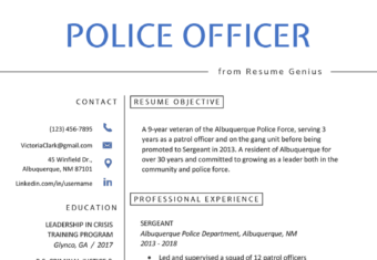 Police Officer Cover Letter Example And Writing Tips