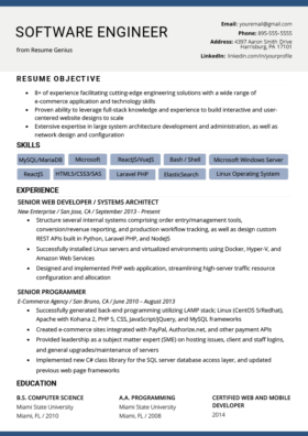 Resume Template For Computer Science from resumegenius.com