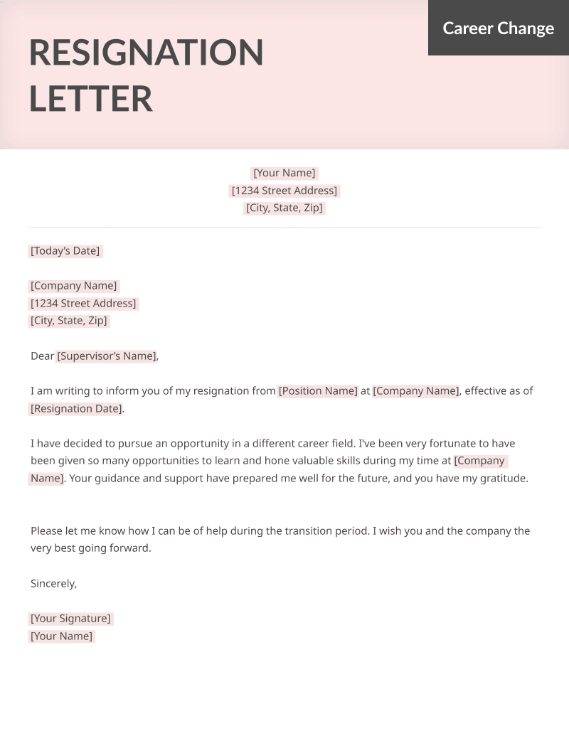 Resignation Letter 19 Examples Templates How To Write