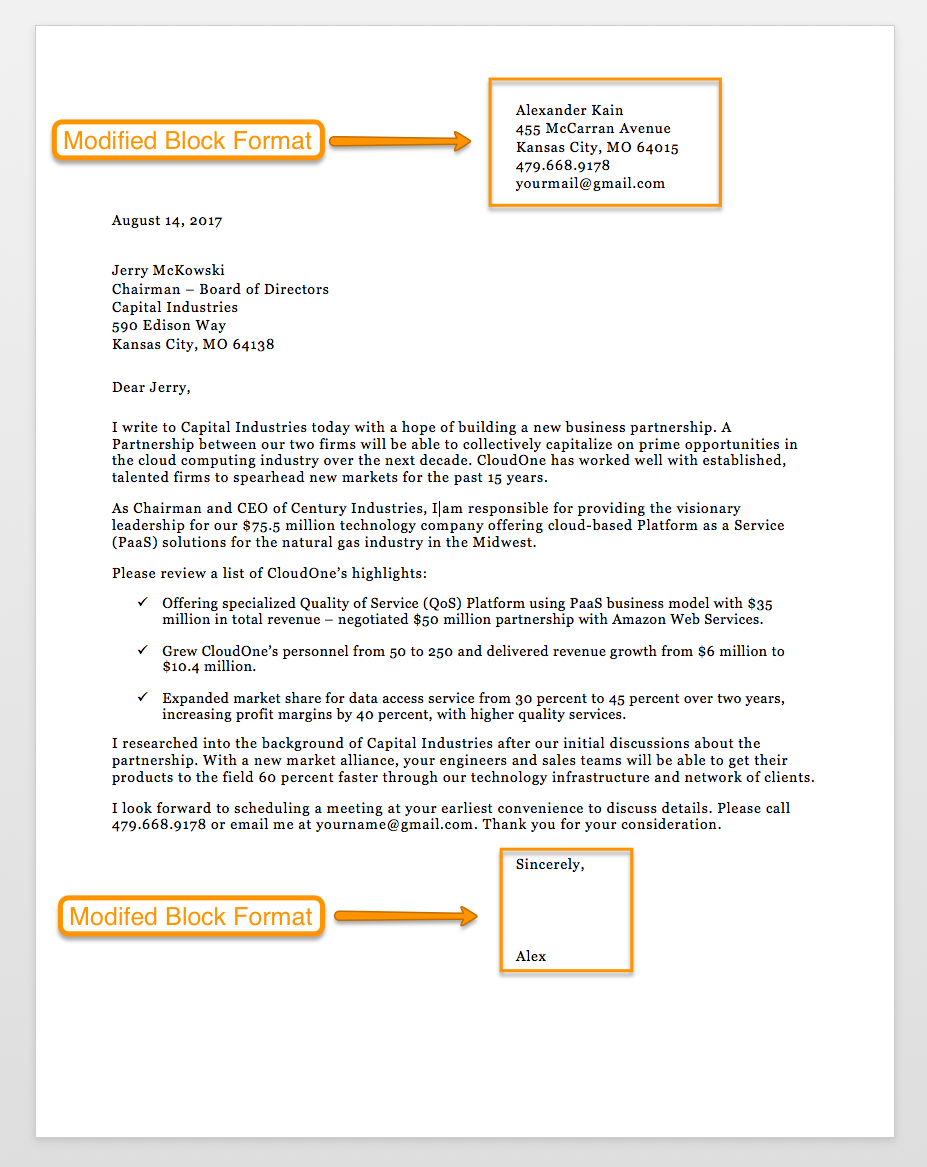 What Is Business Letter Format Example  Know It Info