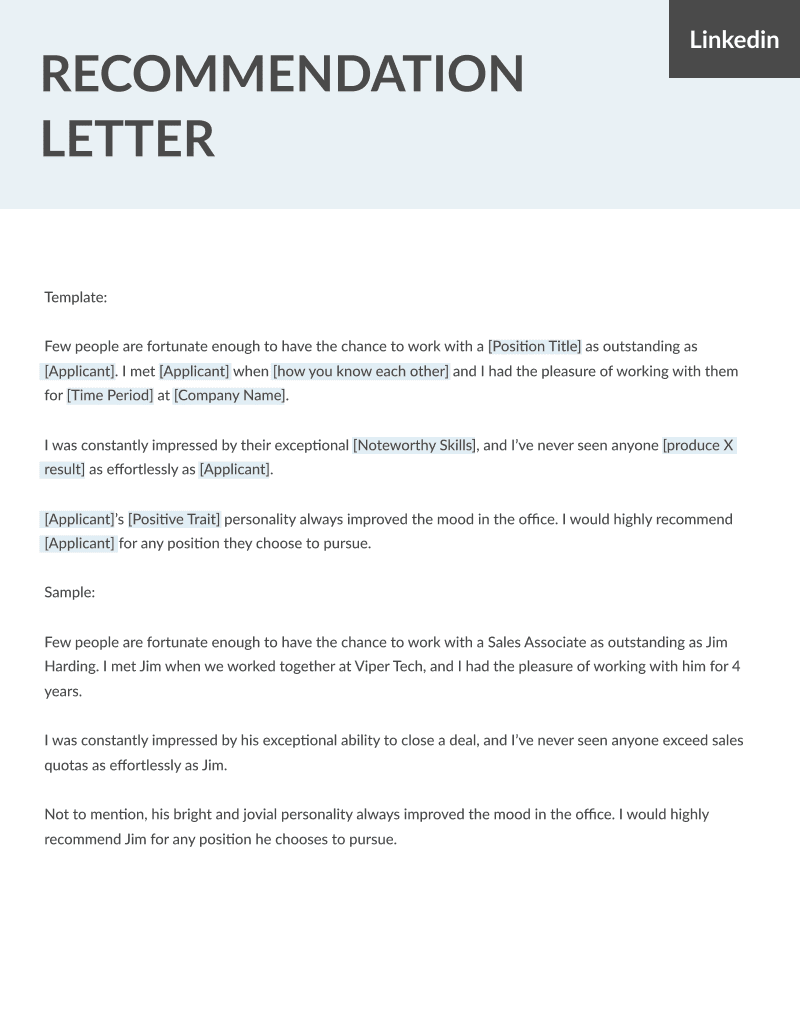 Short Personal Reference Letter