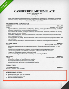 cashier resume skills section example 1 232x300