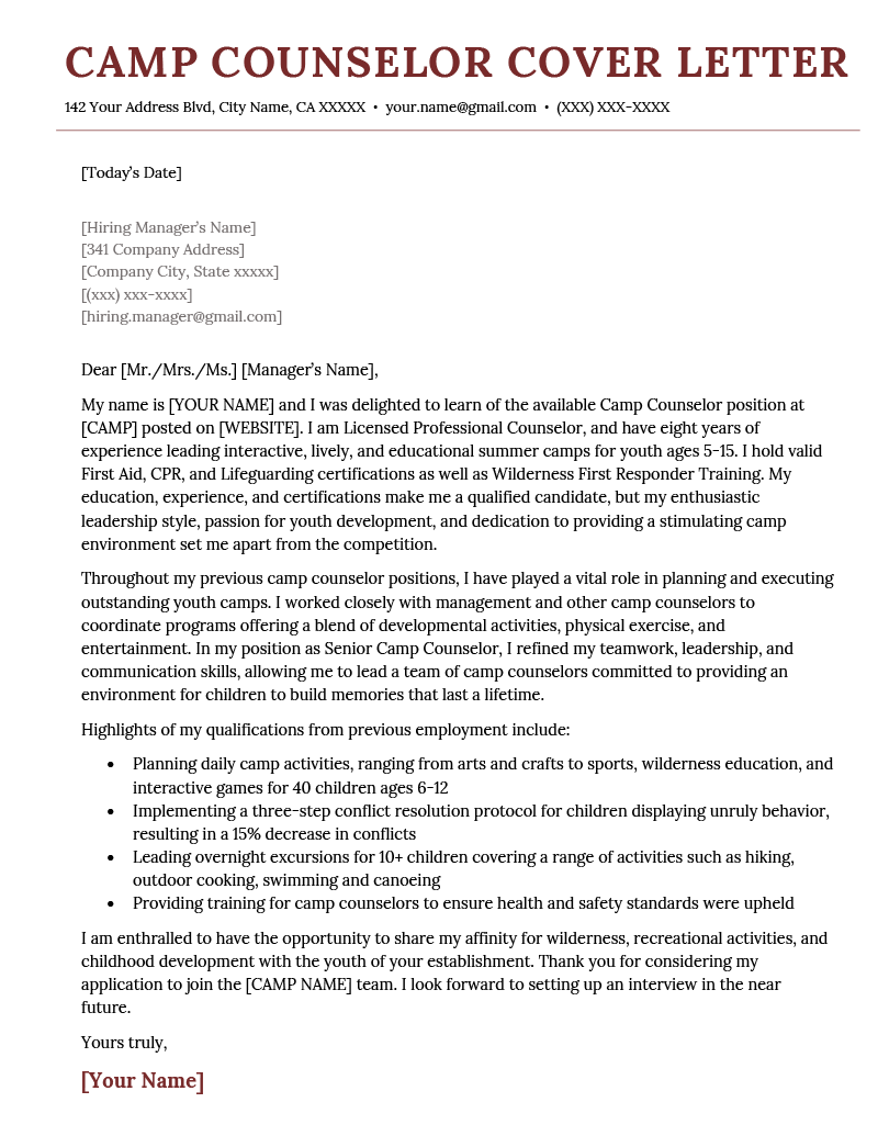 Counselor Cover Letter Sample from resumegenius.com