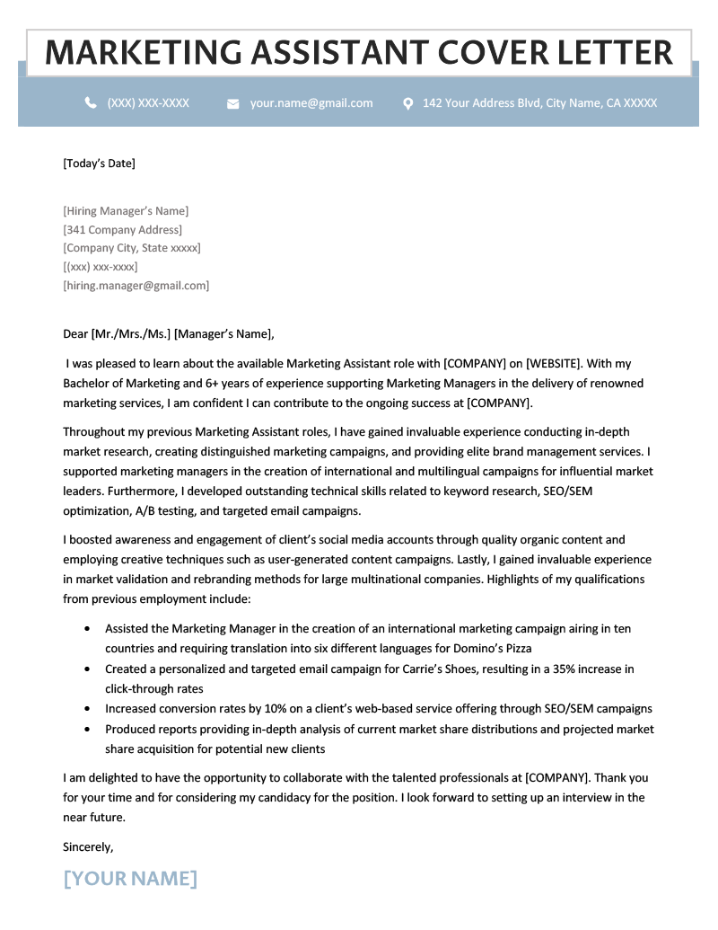 Sales Cover Letter Example & Tips