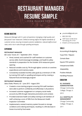 Chef Resume Sample Word