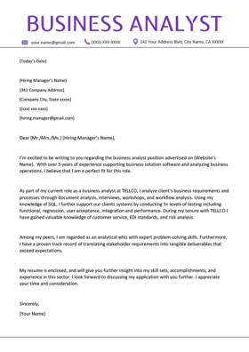 Business Development Cover Letter Sample For Download