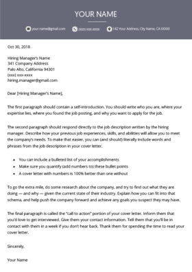 Template For Cover Letter from resumegenius.com