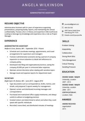 One Page Resume Template Word Free from resumegenius.com