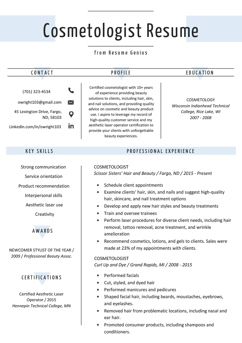 sample resume templates