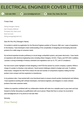 Mechanical Engineer Cover Letter Example Writing Tips