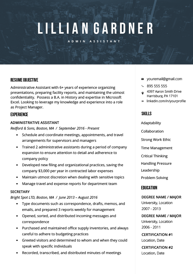 Resume Objective Examples Writing Guide Resume Genius