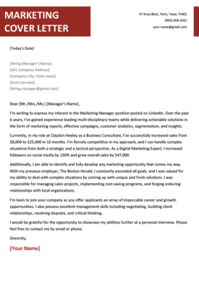Marketing Assistant Cover Letter from resumegenius.com