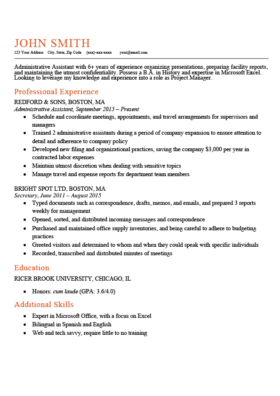 Resume Application Template from resumegenius.com