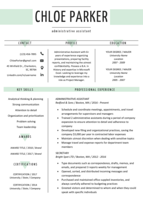 One Page Resume Template Word Free