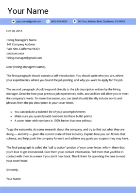 Cover Letter Templates for Your Resume Free Download