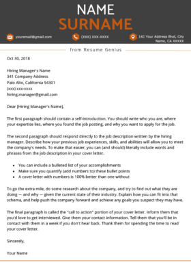 Cover Letter Templates For Your Resume Free Download