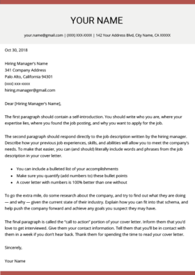 Free Cover Letter Template For Resume from resumegenius.com